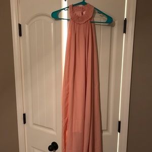 Coral flowy dress